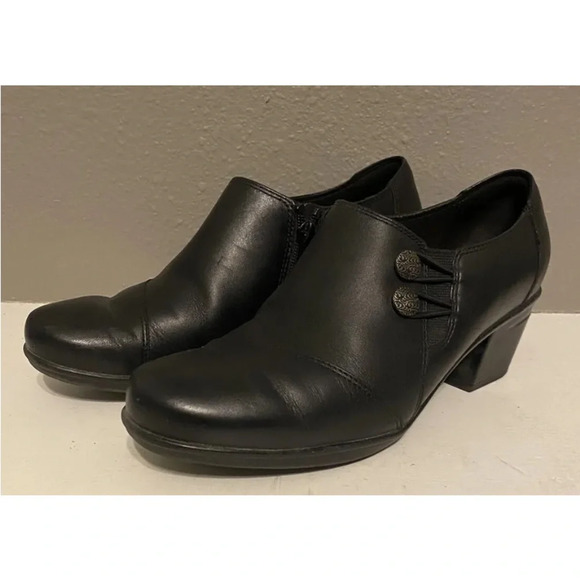 Clarks Collection Emslie Warren Soft Cushion Womens Bootie Size 7.5 M Black - Picture 3 of 11